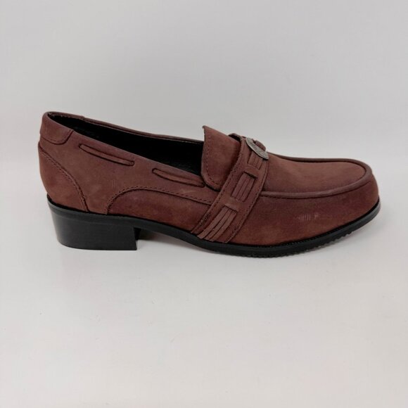 Roper Womens Brown Leather Silver Concho Accent Slip on Loafer Size 8.5 - Picture 12 of 13